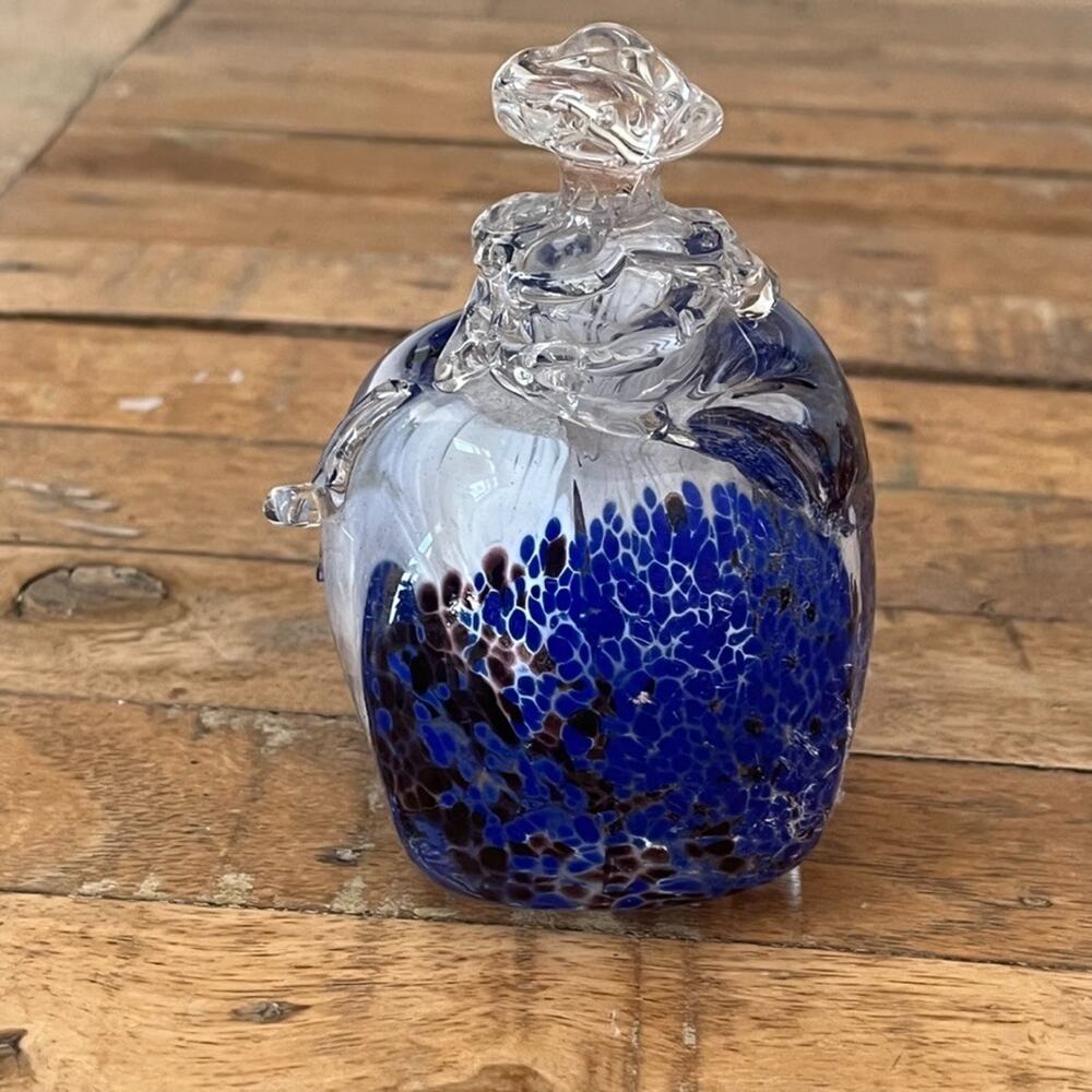 Hand-Blown Art Glass Abstract Sculpture 4.5" Decor Handcrafted - Picture 2 of 12